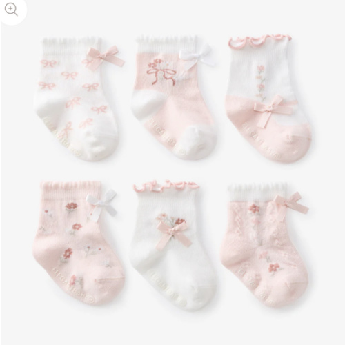 Fleur de Provence Non Slip Baby Socks 6 pk – Elegant Baby