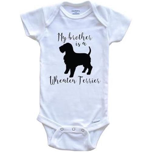 My Brother is A Wheaten Terrier Cute Dog Baby Bodysuit - Wheaten Terrier One Piece Baby Bodysuit