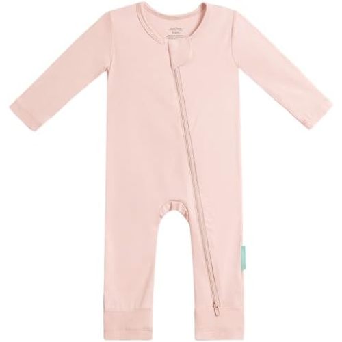 PurComfy Baby Long Sleeve Romper Jumpsuit, Premium Soft Rayon One Piece Pajamas Boy Girl 2-Way Zipper Coverall Sleeper