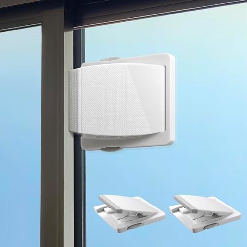 Sliding Door Lock, 2 Pack Child Safety Sliding Glass Door Lock for Sliding Glass Doors, Sliding Windows, Sliding Closet, etc. Easy to Installation Provides More Security for Your Baby and Pets