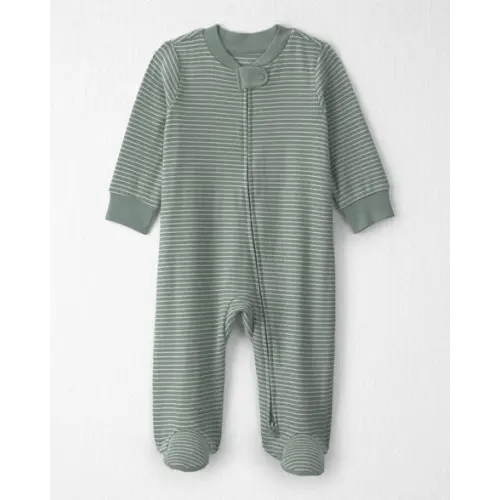 Baby Organic Cotton Ribbed Sleep & Play Pajamas in Stripes - Little Planet | Carter's