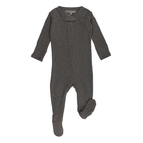 Feather | Organic Pointelle Zipper Footie