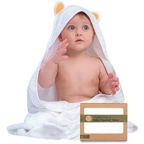 Baby Hooded Towel - Bamboo Baby Towel by KeaBabies - Organic Bamboo Towel - Infant Towels - Large Bamboo Hooded Towel - Baby Bath Towel with Hood for Girls, Babies, Newborn Boys, Toddler (Bear)