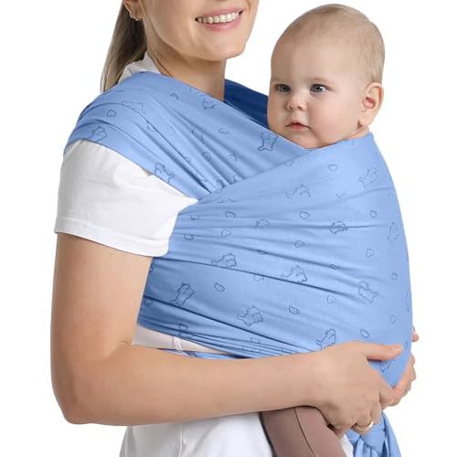Anecoes Cute Kitten Pattern - Baby Wrap - Soft and Comfortable Baby Wearing Wrap Hands Free Design Infant Sling Carrier for Newborn to Toddler 7-35 lbs