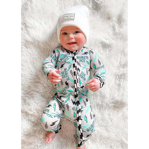 Blue lightning Print Jumpsuit