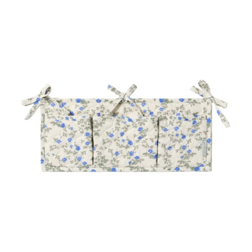 Dainty satin quilted bed pocket, 18x43 cm