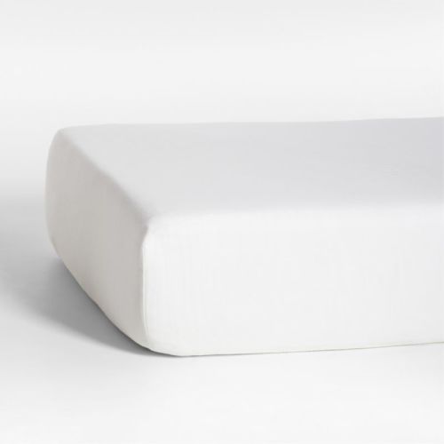 Supersoft Pampas Ivory Organic Cotton Gauze Baby Crib Fitted Sheet