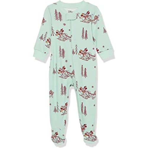 Amazon Essentials Disney | Marvel | Star Wars Unisex Babies' and Toddlers' Snug-Fit Cotton Footed Pajamas, Multipacks