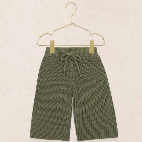 Knit Chunky Wide Leg Pant - Olive