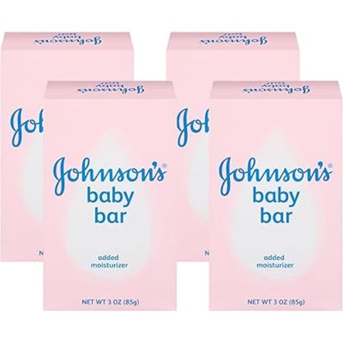Johnson's Baby Baby Baby Soap Bar Gentle for Baby Bath and Skin Care, Hypoallergenic, 3 oz (Pack of 4)