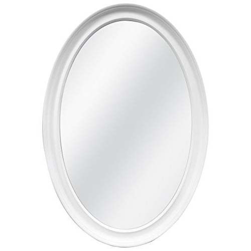 MCS 21x31 Large Wall Mirror, Classic White Oval Mirror, Vertical & Horizontal Wall Hanging Mirror for Bathroom, Bedroom & Livingroom