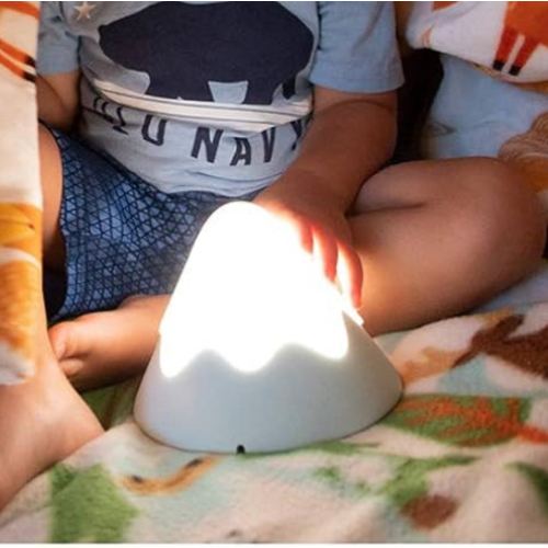 Baby Night Light Snow Mountain Tap Squeeze Touch Control with Timer, Dimmable, Soft Eye Caring, Rechargeable, Portable, Nursery Night Lamp for Breastfeeding, BPA Free Silicone, kids safe, Gift (Grey)