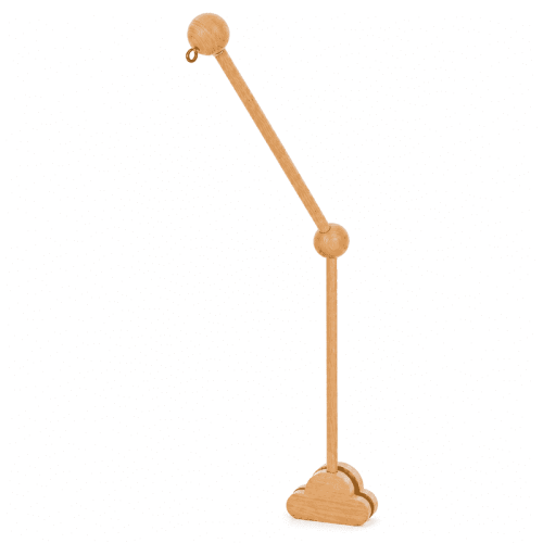 Cloud Baby Crib Mobile Hanger Arm, Wooden Baby Mobile Hanger for Crib, Natural Beech Wood Nursery Mobile Stand for Hanging Baby Mobiles, Toys & Nursery Decor
