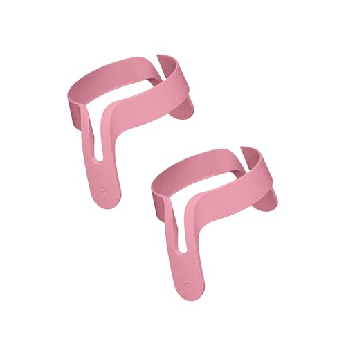 Nanobebe Flexy Bottle Handles, Easy-Grip Ergonomic 2-Pack, Transitional Sippy Cup, Pink