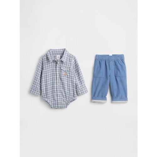 Baby Flannel & Corduroy Outfit Set