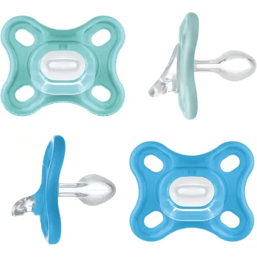 MAM Comfort Baby Pacifiers, Lightweight One-Piece Full Silicone Binky for Newborns 0-3 Months, BPA-Free Nipple, Easy to Clean Pacifier, Best for Breastfed Babies, 4 Count Binkies