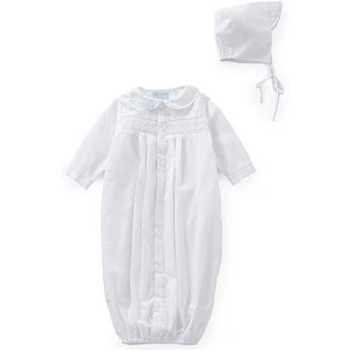 Petit Ami Unisex White Smocked Newborn Sacque and Hat Set NWT Newborn