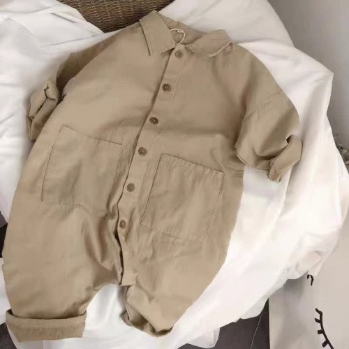 NEW YORK Baby Lapel Cargo Romper