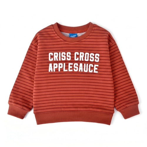 Criss Cross Applesauce Sweater | Chunky Deli Red Sweatshirt
