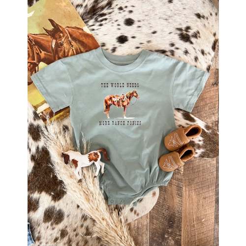 World Needs More Ranch Ponies Bubble Romper 12-18 mo