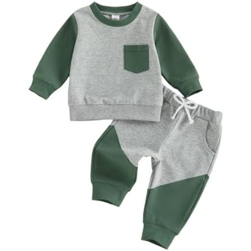 Toddler Clothes 2-Piece Set Sweatshirts Jogger Pants Baby Boys Girls Outfit