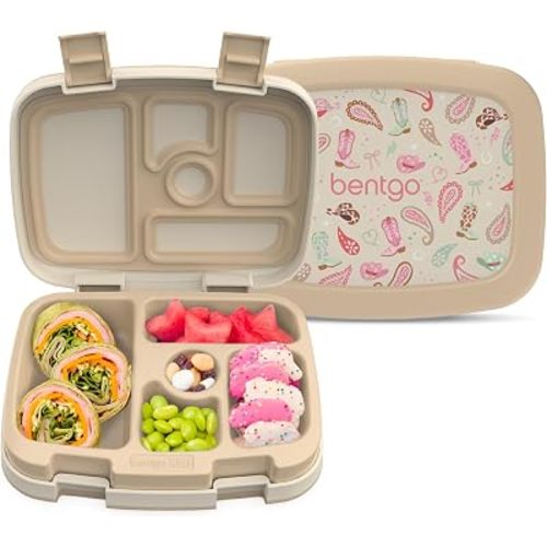 Bentgo Kids Prints Leak-Proof 5-Compartment Bento-Style Kids Lunch Box