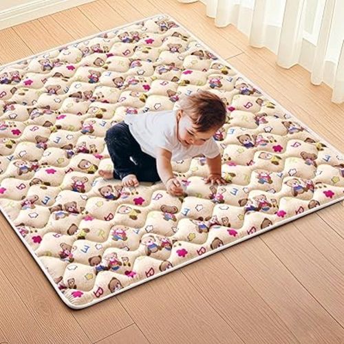 High-Density Foam Baby Play Mat, 59x59 Inches Thicken One-Piece Comfortable and Soft Playmat, Non Slip Machine Washable Floor Mat for Infants, Tapete Para Bebes,Toddlers