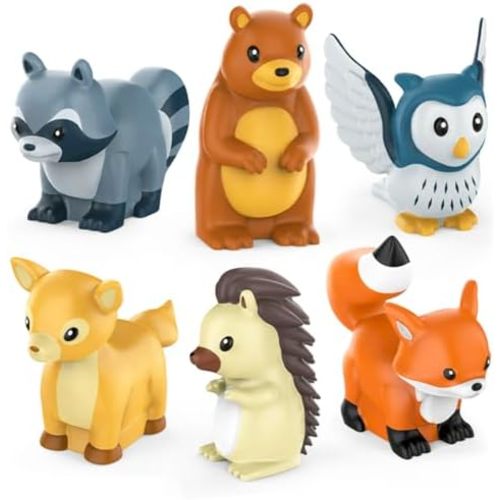 Tub Works® Woodland Animals Watertight Baby Bath Toys, 6 Pack | Sealed, No Hole Bath Toys Design Keeps Moisture Out | Soft, Squeezable & Float on Water | Easy-Grip Toddler Bath Toy Set for Kids Bath