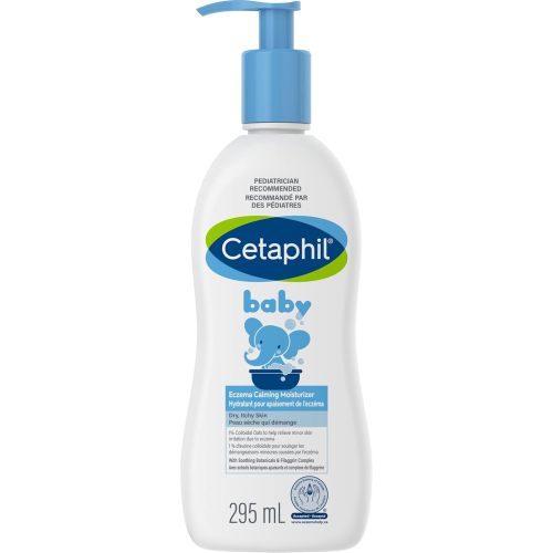 Cetaphil Baby Eczema Calming Moisturizer, With Colloidal Oats, Ceramides, Shea Butter and Filaggrin - For Dry Itchy Skin, Paediatrician Recommended, 295ml