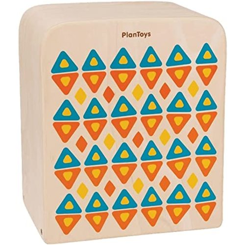 PlanToys Rhythm Box II Toddler Musical Instruments - Wooden and Chemical-Free Hand Drum for Kids.