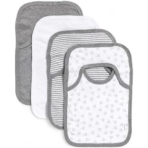 Burt's Bees Baby Bibs, Unisex 100% Organic Cotton Teething Drool Bibs