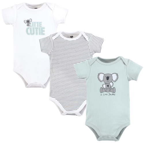 Hudson Baby Cotton Bodysuits, Daddy Koala, 6-9 Months