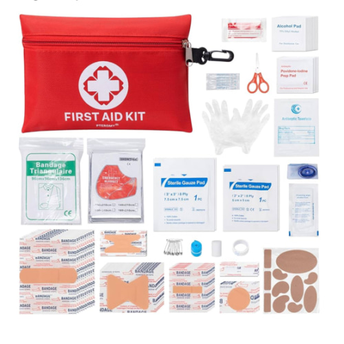 PTEROMY 150 Piece Mini First Aid Kit, Portable Small Emergency Kits Compact 1st Aid Kit for Car, Travel, Home, Camping, Outdoor, Hiking
