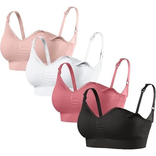 Under Control Women’s Nursing Bra Wireless Seamless Maternity Bra Breastfeeding Bra Sleep Bralette for Pregnancy with Bra Pad