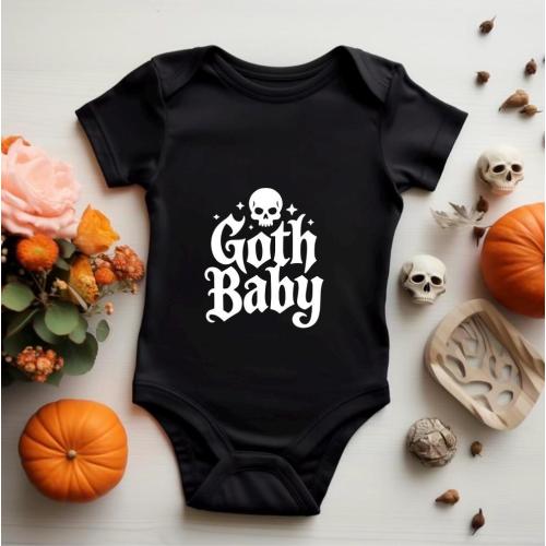 Baby Goth Halloween custom onesie spooky bodysuit
