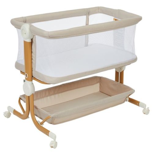 Baby Bassinet 3-in-1 Bedside Sleeper with Mosquito Net & 6-Height Adjustable Design for Newborn Safety & Comfort