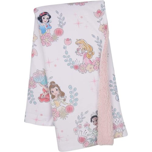 Lambs & Ivy Disney Princesses Baby Blanket - Ariel, Snow White, Cinderella