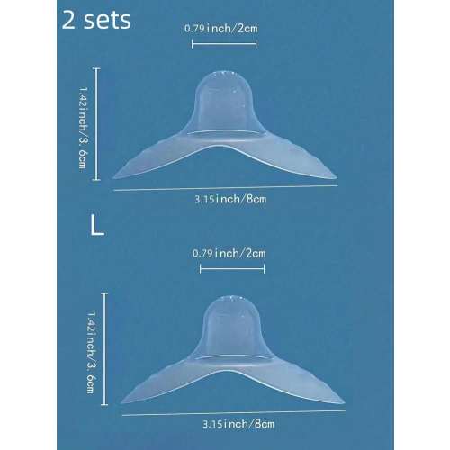2pcs Silicone Nursing Covers With Storage Box, Nipple Protector, Anti-Pain Anti-Bite Nursing Shields, Thin Breast Pad, Easy Cleaning Covers | SHEIN USA