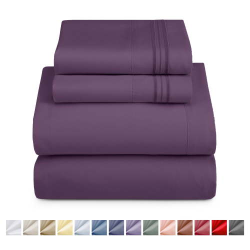 Nestl California King Sheets Set, 1800 Series, Microfiber Deep Pocket