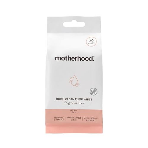 Motherhood Maternity Breast Pump Cleaning Wipes - No Rinse Quick Clean Wipes for Pump Parts, Bottles & Baby Essentials, Fragrance-Free, Travel-Friendly, 30 Count (1-Pack)