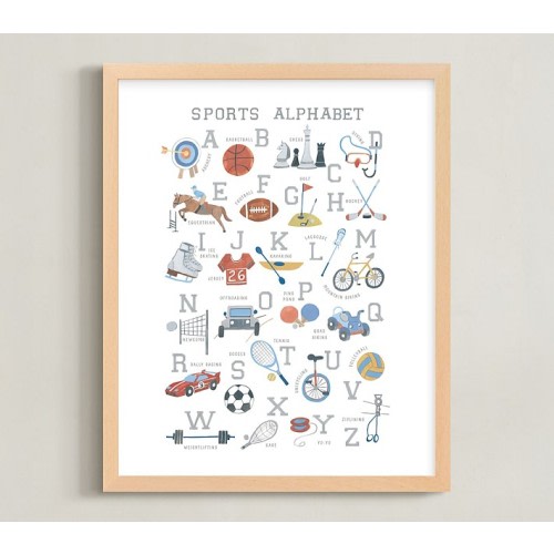 Minted® Sports Alphabet Wall Art by Teju Reval