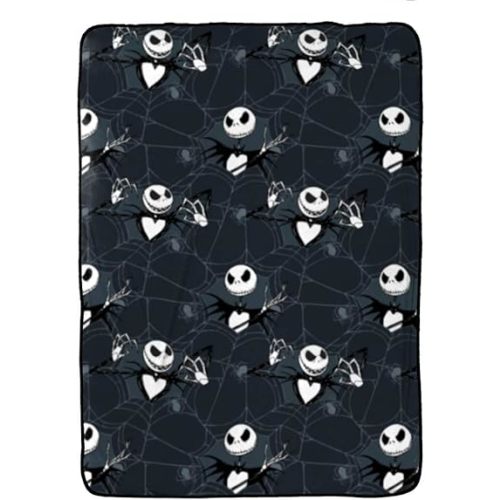 Jay Franco Disney Nightmare Before Christmas Blanket - Measures 62 x 90 inches, Kids Bedding Features Jack Skellington - Fade Resistant Super Soft Fleece