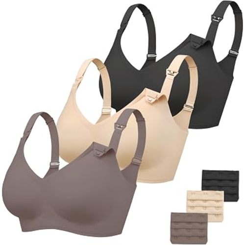Vinfact Nursing Bras for Breastfeeding Jelly Support Comfort Soft Maternity Bra Seamless Wireless Wirefree Pregnancy Bralette
