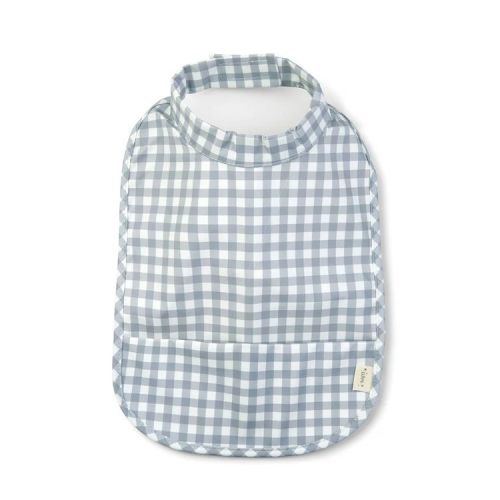 SARO Vichy Waterproof Baby Bib | Classic Gingham Feeding Bib for Infants & Toddlers | Stain Protection for Daily Use & Travel