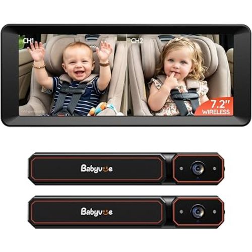 BV6PLUS 7.2" Wireless Dual Car Camera Baby Monitor Fast Setup