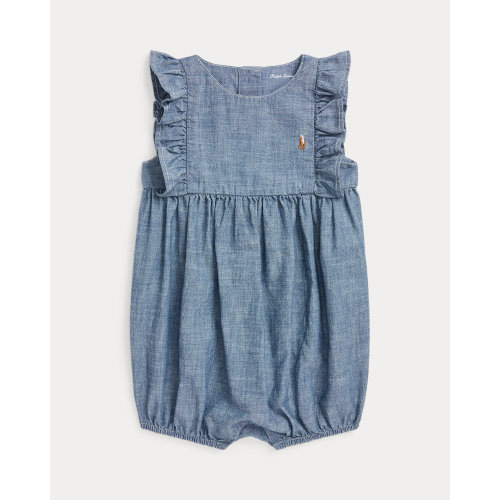 Indigo Chambray Bubble Shortall (12M)