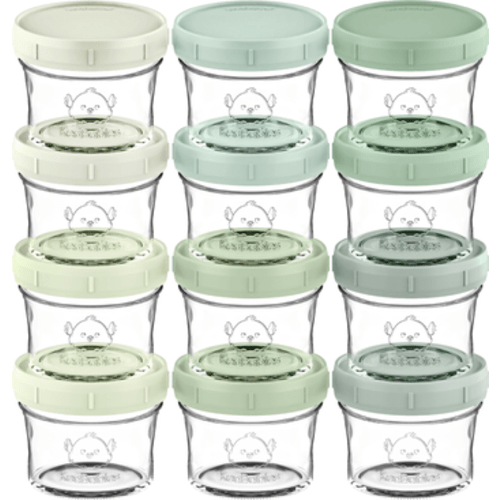 12-Pack Prep Jars Baby Food Storage Glass Containers