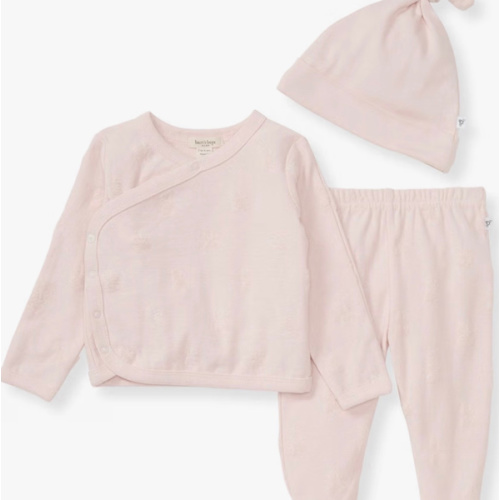 Burt's Bees Baby baby-girls Unisex Baby Take Me Home Set, 3-piece Top, Pant, and Hat Bundle