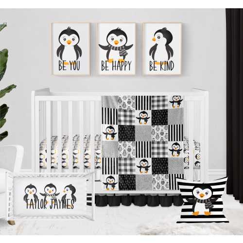 Penguin Crib Bedding and Nursery Decor