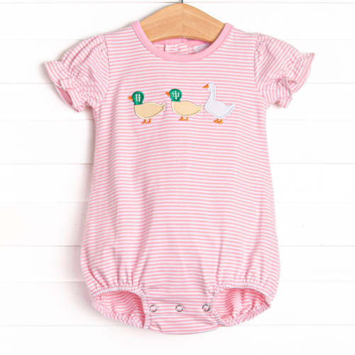 Duck, Duck, Goose Applique Bubble, Pink – Stitchy Fish
